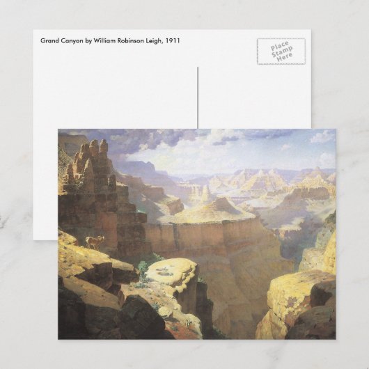  Amerikaanse West Art, Grand Canyon van Leigh Briefkaart (Voorkant / Achterkant)