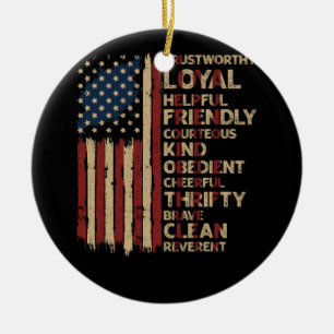  Amerikaanse wet op het scoutingprogramma voor vla Keramisch Ornament