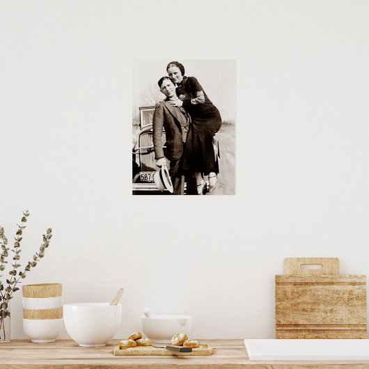 Amerikaanse wetten Bonnie & Clyde The Barrow Gang Poster (Keuken)
