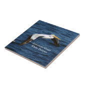 Amerikaanse White Pelican-tegel Tegeltje (Zijkant)