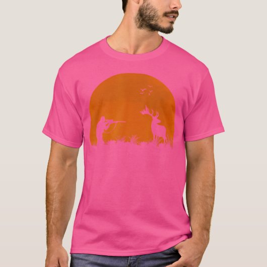 Amerikaanse Whitetail Buck Deer Hunter Gift T-shirt (Voorkant)