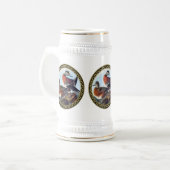 Amerikaanse Widgeon-eenden op een rots Bierpul (Voorkant links)