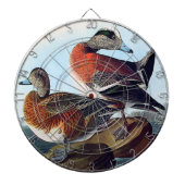 Amerikaanse Widgeon-eenden op een rots Dartbord (Voorkant)