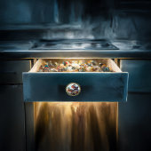 Amerikaanse Widgeon-eenden op een rots Keramische Knop