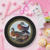 Amerikaanse Widgeon-eenden op een rots Papieren Bordje (Feest)