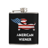 Amerikaanse Wiener Dog Dachshund Flask Heupfles (Voorkant)