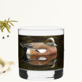 Amerikaanse Wigeon Duck op vijver Whisky Glas