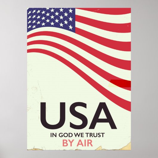 Amerikaanse wijnposter "In god we Trust" Poster (Voorkant)