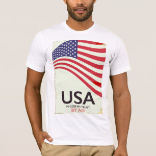 Amerikaanse wijnposter "In god we Trust" T-shirt