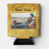 Amerikaanse wilde eenden in een rivier die zwemt blikjeskoeler (Voorkant)