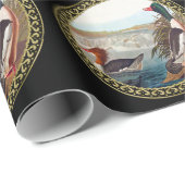 Amerikaanse wilde eenden in een rivier die zwemt cadeaupapier (Rol Hoek)