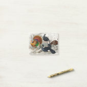 Amerikaanse wilde kalkoen, Kuifcurassow Post-it® Notes (Op bureau)