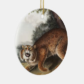 Amerikaanse wilde kat (Lynx rufus) Illustratie Keramisch Ornament (Rechts)