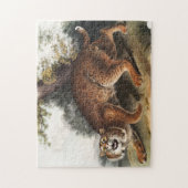 Amerikaanse wilde kat (Lynx rufus) Illustratie Legpuzzel (Verticaal)