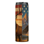 Amerikaanse wildernis, majestueuze symbolen thermosbeker (Achterkant)