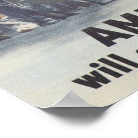 Amerikaanse Will Altijd vecht voor vrijheid Poster (Hoek)