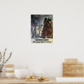 Amerikaanse Will Altijd vecht voor vrijheid Poster (Keuken)