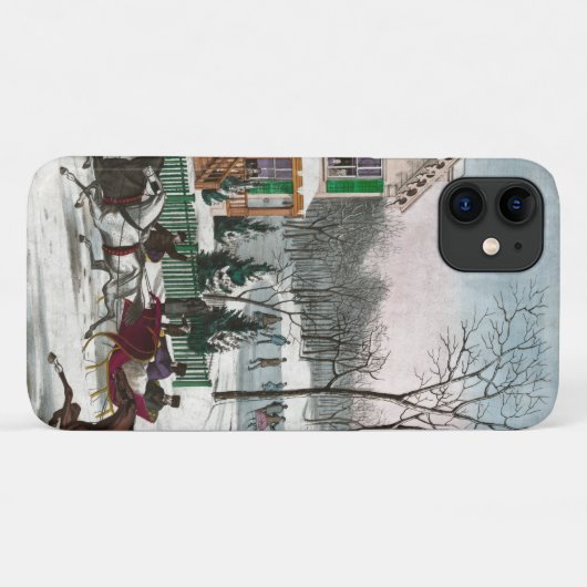 -Amerikaanse wintersceen Case-Mate iPhone Case (Achterkant (horizontaal))
