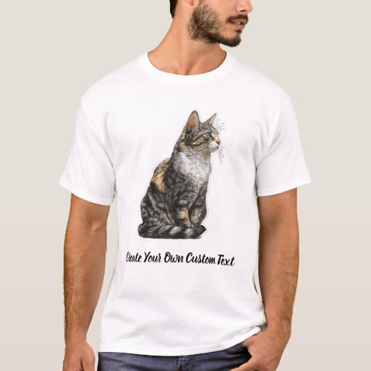 Amerikaanse Wirehair Kat Maak Uw Eigen Aangepaste  T-shirt (Voorkant)