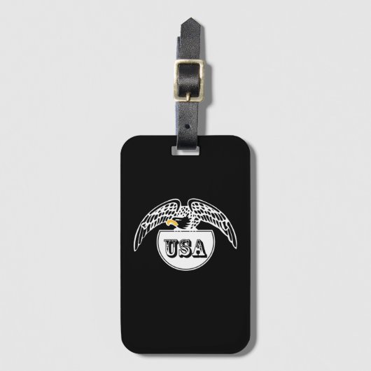 Amerikaanse witte adelaar bagagelabel (Voorkant (verticaal))