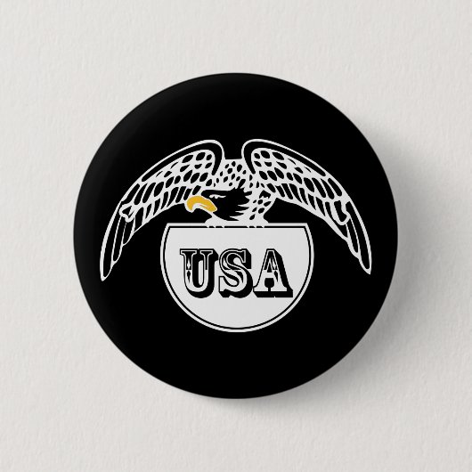 Amerikaanse witte adelaar ronde button 5,7 cm (Voorkant)