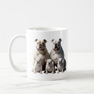 Amerikaanse witte bulldogs koffiemok