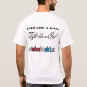 Amerikaanse witte MANNEN T-shirt (Achterkant)