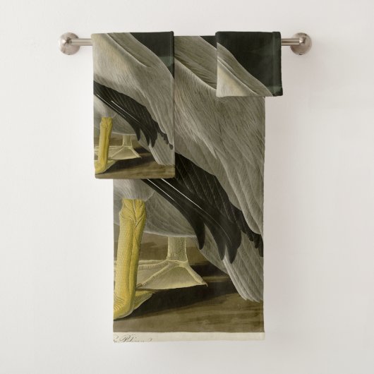 Amerikaanse witte pelikaan, Amerikaanse vogelvogel Bad Handdoek (Insitu)