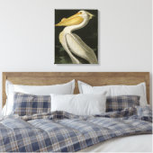 Amerikaanse witte pelikaan, Amerikaanse vogelvogel Canvas Afdruk (Insitu (Slaapkamer))