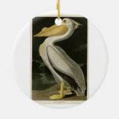 Amerikaanse witte pelikaan, Amerikaanse vogelvogel Keramisch Ornament (Achterkant)
