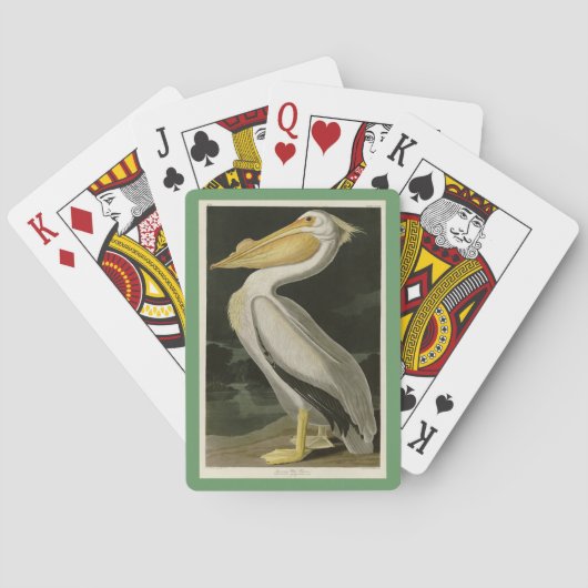 Amerikaanse witte pelikaan, Amerikaanse vogelvogel Pokerkaarten (Achterkant)
