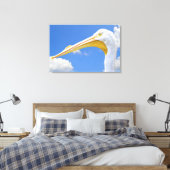 Amerikaanse Witte Pelikaan Canvas Print (Insitu (Slaapkamer))
