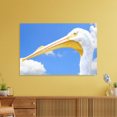 Amerikaanse Witte Pelikaan Canvas Print (Insitu (Woonkamer))