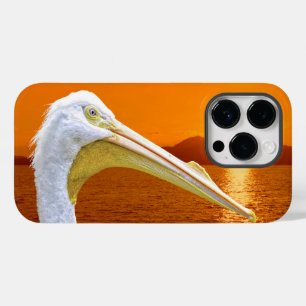Amerikaanse Witte Pelikaan zonsondergang op Corfu Case-Mate iPhone 14 Pro Hoesje