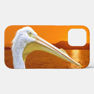 Amerikaanse Witte Pelikaan zonsondergang op Corfu Case-Mate iPhone Case