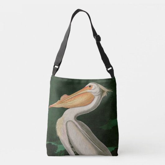 Amerikaanse witte pelikaanse vogels Audubon Crossbody Tas (Achterkant)