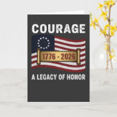 Amerikaanse Witte Zeearend Moed Eer Hulde Kaart (Gele Bloem)