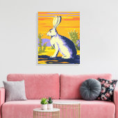 Amerikaanse woestijnhaas canvas afdruk (Insitu (Woonkamer))