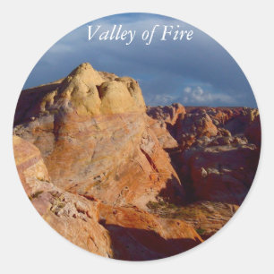 Amerikaanse woestijnlandschappen:  Brandvallei Ronde Sticker