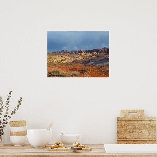 Amerikaanse woestijnlandschappen: Valley of Fire # Poster (Keuken)
