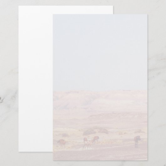 Amerikaanse woestijnpaarden P8670 Briefpapier (Voorkant / Achterkant)