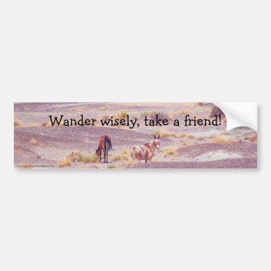 Amerikaanse woestijnpaarden P8670 Bumpersticker (Voorkant)