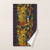 Amerikaanse wolf in A.I. verbeterde fotopret Bad Handdoek (Handdoek)