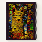 Amerikaanse wolf in A.I. verbeterde fotopret Notitieboek (Achterkant)