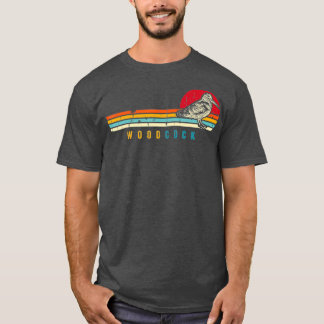 Amerikaanse Woodcock Bird Retro  Unieke Cadeaus T-shirt