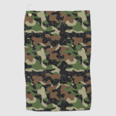 Amerikaanse Woodland Camo Army Olive Brown Black S Golfhanddoek (Voorkant)