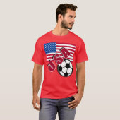 Amerikaanse World Soccer Fan Tshirts (Voorkant volledig)