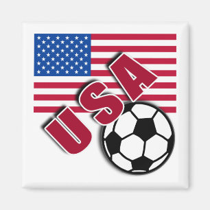 Amerikaanse World Soccer Fan Tshirts Magneet