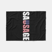 Amerikaanse worst grap fleece deken (Voorkant (Horizontaal))