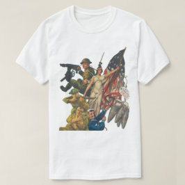 Amerikaanse WW1-propagandaposter mash-up T-shirt
